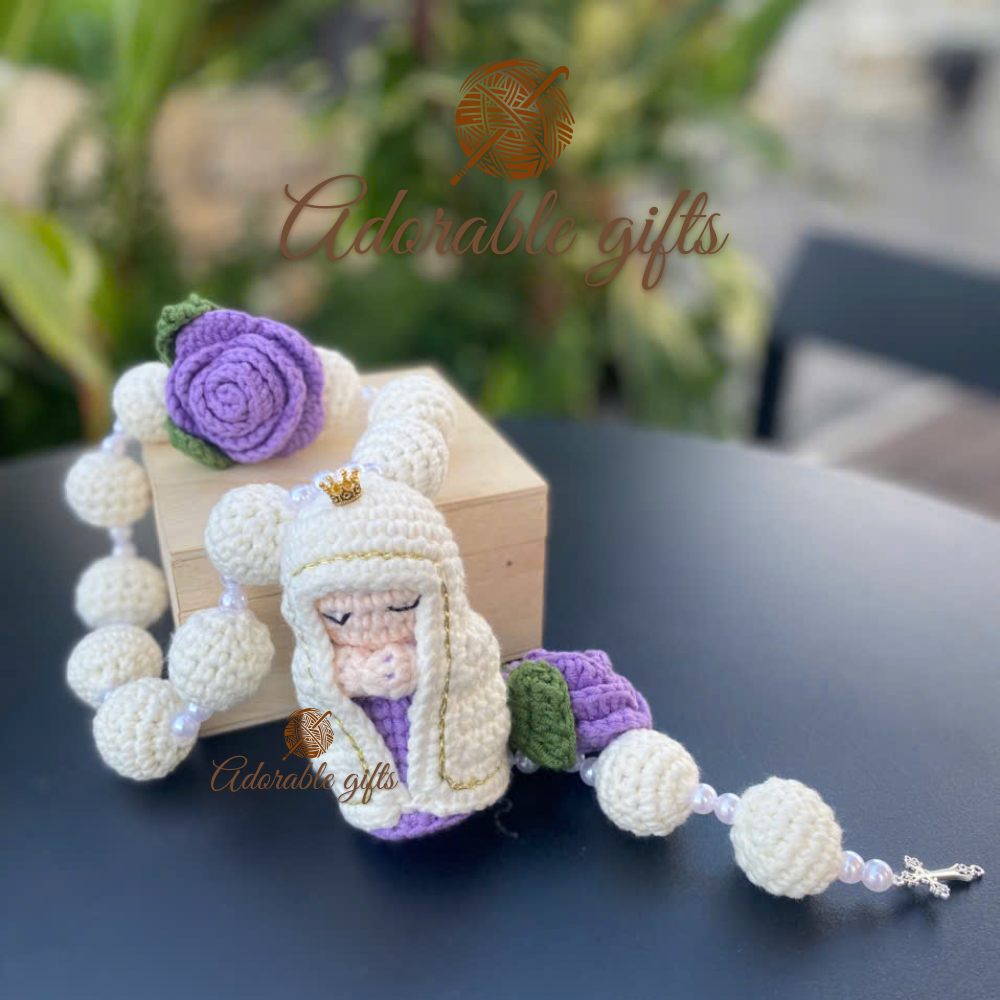 Catholic Personalized Handmade Crochet Rosary with Custom Name Beads – A Thoughtful Gift of Faith and Devotion (Copy)