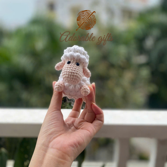 Cute Sheep Crochet Pattern – Amigurumi PDF (8x10cm) - Digital product
