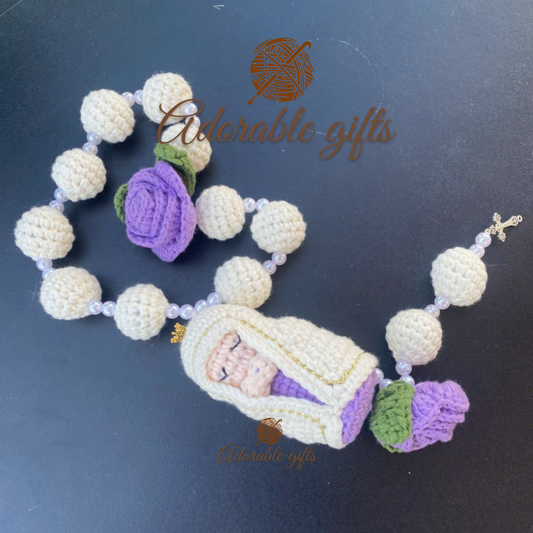 Catholic Personalized Handmade Crochet Rosary with Custom Name Beads – A Thoughtful Gift of Faith and Devotion (Copy)